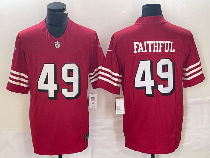 Men's San Francisco 49ers The Faithful Red Gamer Player Jersey