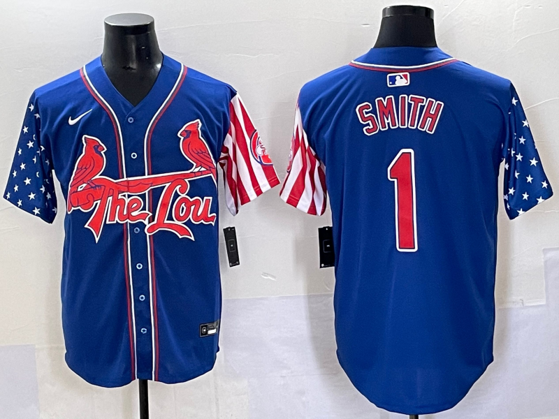 Men's St. Louis Cardinals Ozzie Smith Royal Replica Game Jersey