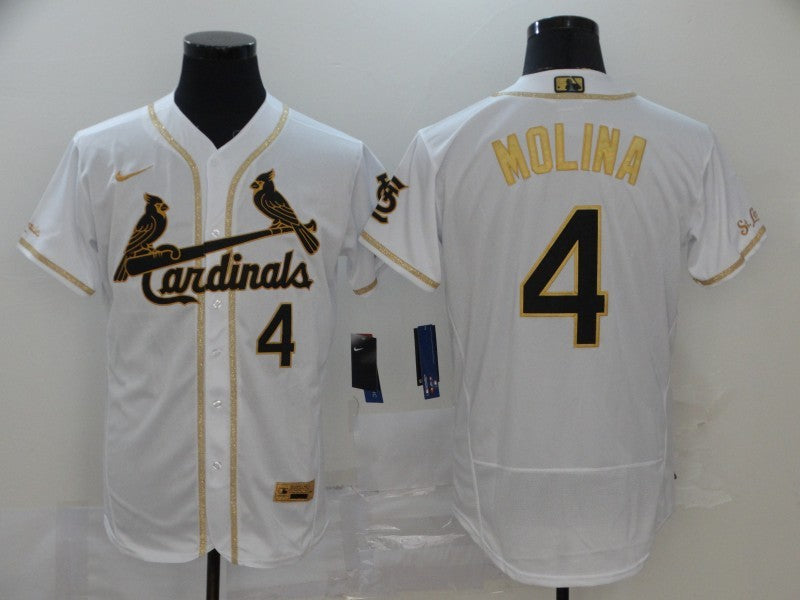 Men's St. Louis Cardinals Yadier Molina White Fashion Stitched Jersey