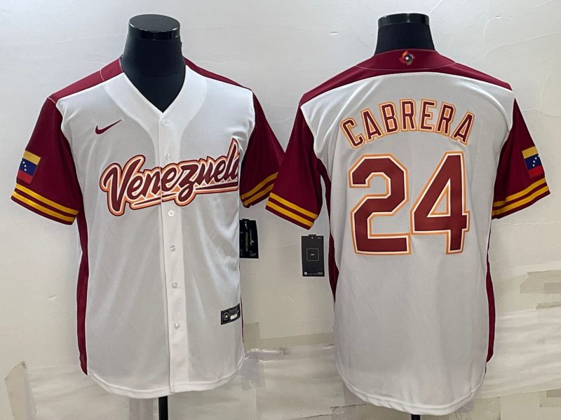 Men's 2023 World Baseball Classic Miguel Cabrera Venezuela White Jersey