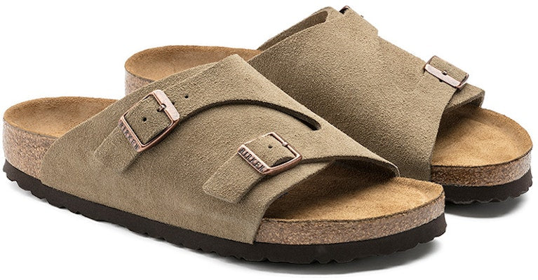 Birkenstock Zrich Soft Footbed Suede Leather 1009532 Taupe Sandals