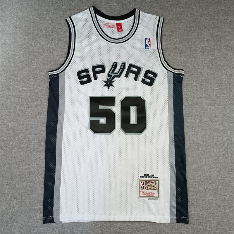 Men's San Antonio Spurs David Robinson White 1998-99 Classics Swingman Jersey