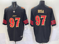 Men's San Francisco 49ers Nick Bosa Black 2025 Rivalries Collection Game Jersey