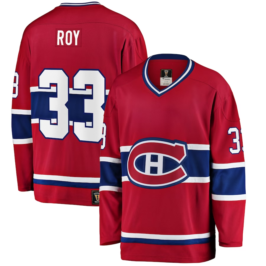 Men's Montreal Canadiens Patrick Roy Red Player Game Jersey