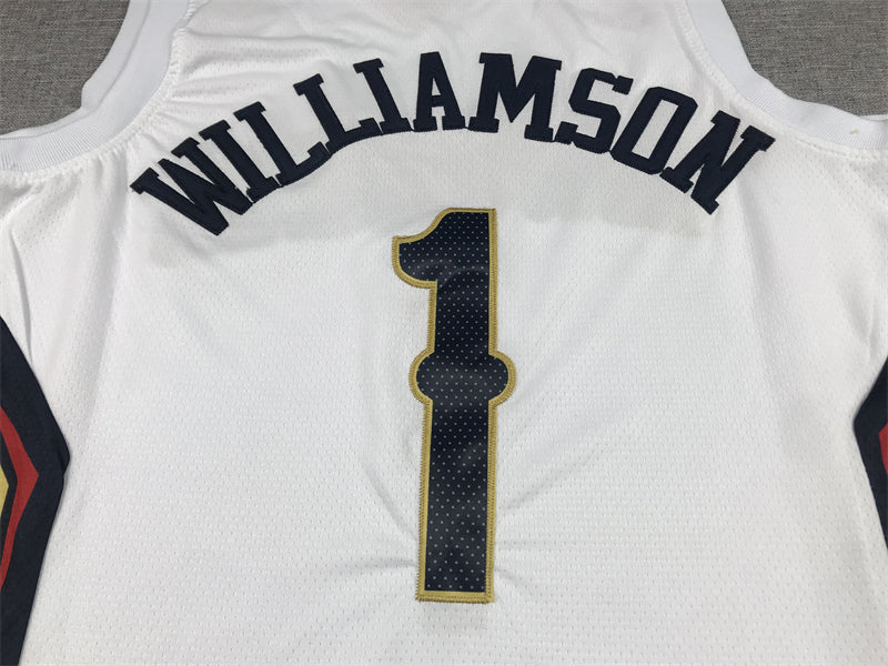 Men's New Orleans Pelicans Zion Williamson White Swingman Jersey