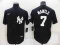 Men's New York Yankees Mickey Mantle Black Replica Baseball Jersey