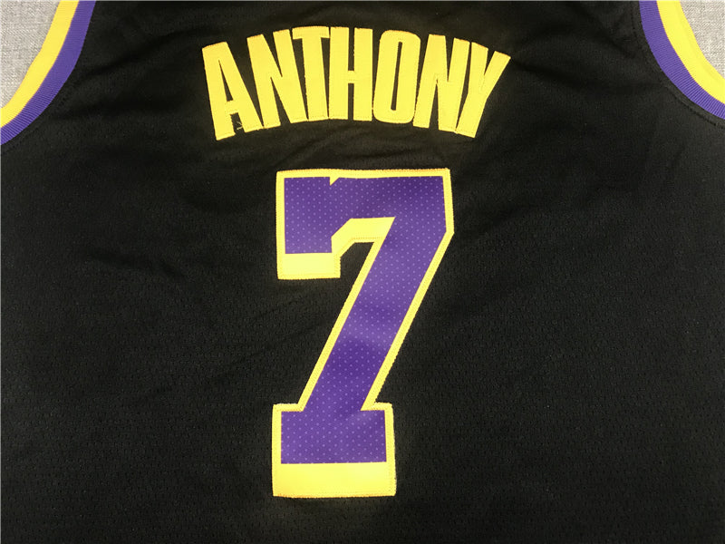 Men's Los Angeles Lakers Carmelo Anthony Black 2020/21 Swingman Player Jersey