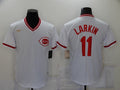 Men's Cincinnati Reds Barry Larkin White Replica Baseball Jersey
