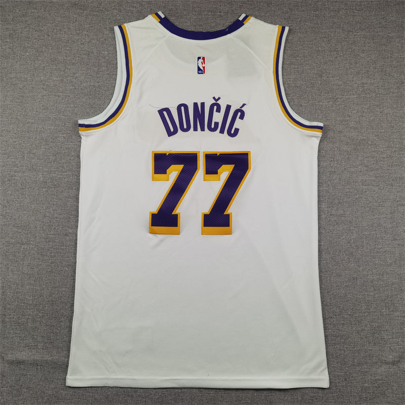 Men's Los Angeles Lakers Luka Doncic White Swingman Jersey - Association Edition