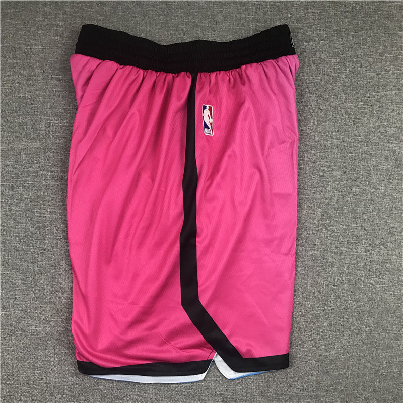 Men's Miami Heat Pink/Blue City Edition Basketball Shorts
