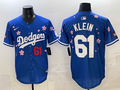 Men's Los Angeles Dodgers Clay Klein Royal Replica Player Jersey