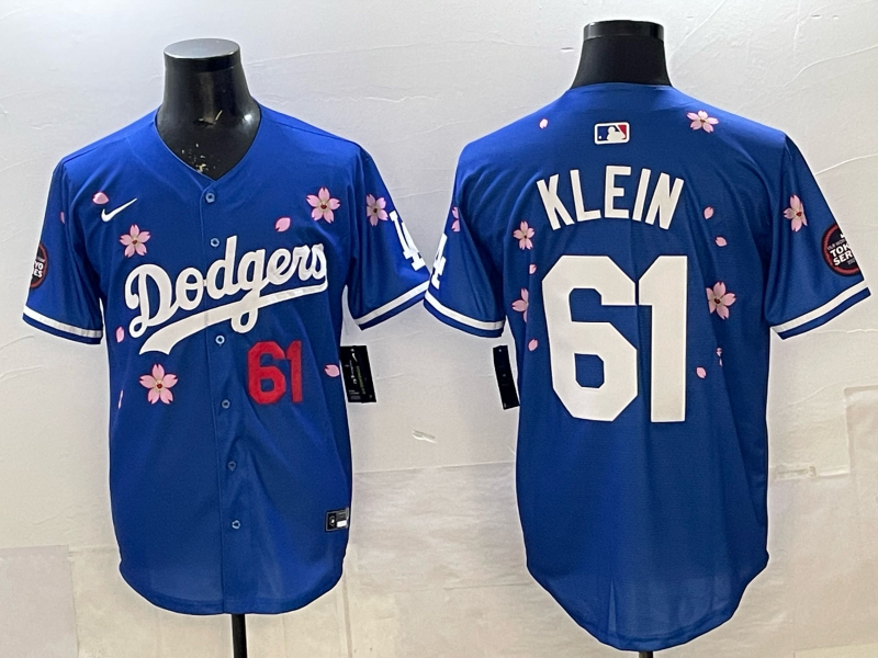 Men's Los Angeles Dodgers Clay Klein Royal Replica Player Jersey
