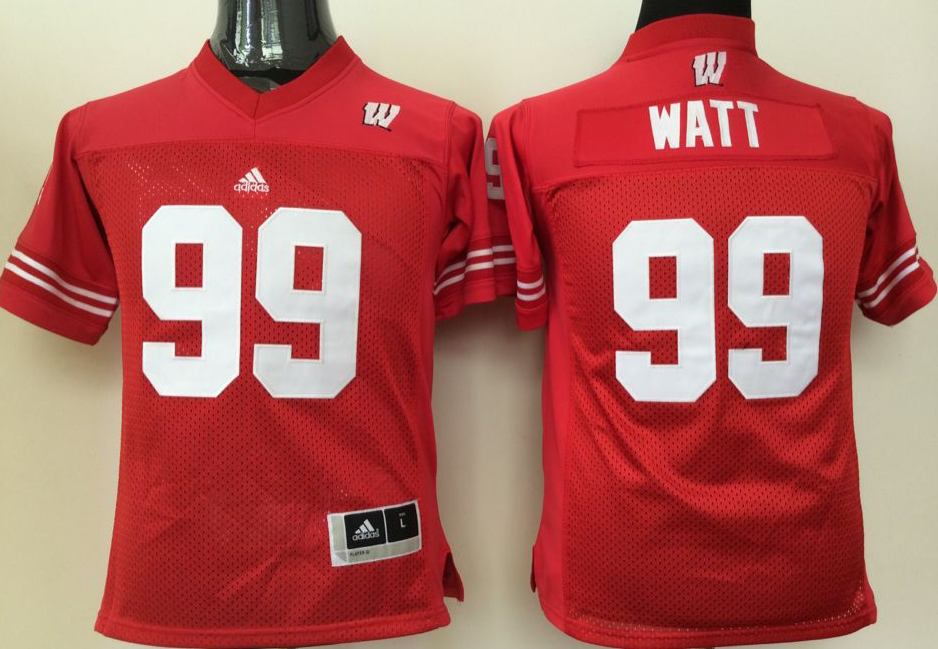 Men's Wisconsin Badgers J.J. Watt Red Player Game Jersey