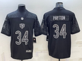 Men's Chicago Bears Walter Payton Black RFLCTV Limited Jersey