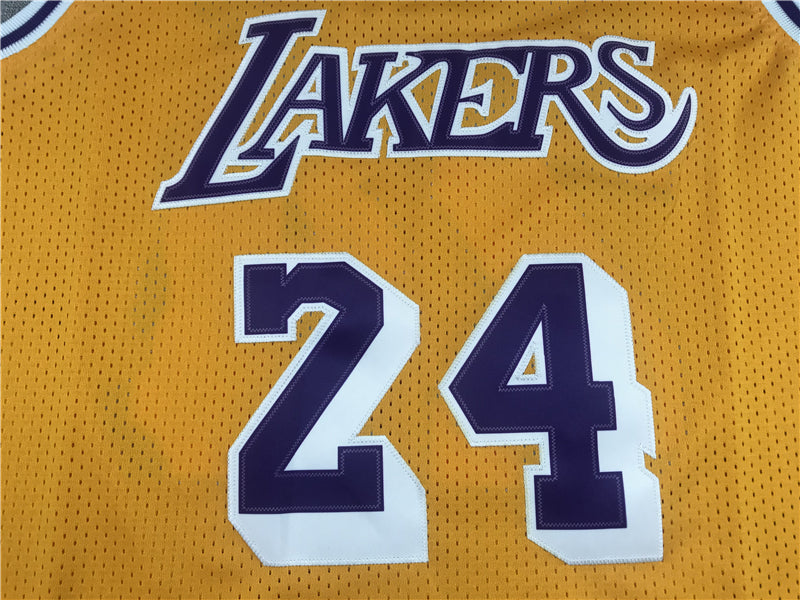Men's Los Angeles Lakers Kobe Bryant Gold 2007-08 Hardwood Classics Authentic Player Jersey