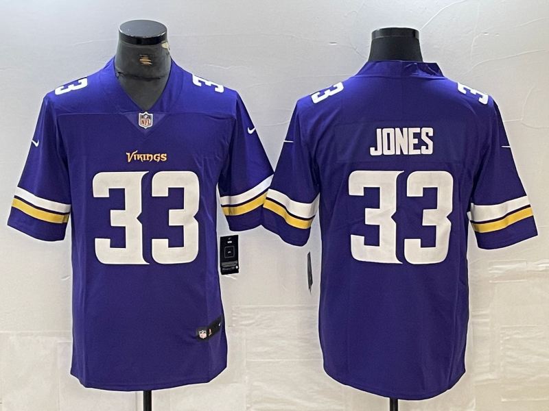 Men's Minnesota Vikings Aaron Jones Purple Player Game Jersey