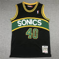 Men's Seattle Supersonics Shawn Kemp Black Throwback Swingman Jersey