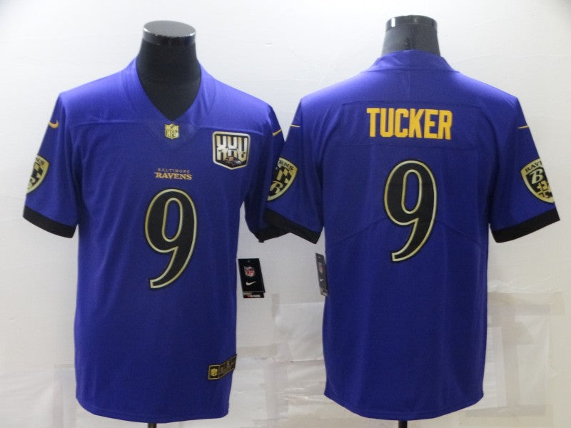Men's Baltimore Ravens Justin Tucker Purple Player Game Jersey