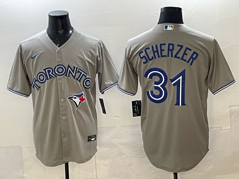 Men's Toronto Blue Jays Max Scherzer Gray Player Jersey