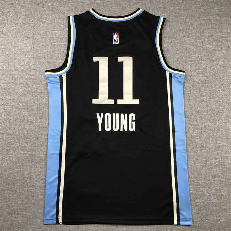 Men's Atlanta Hawks Trae Young Black 2023/24 Swingman Jersey - City Edition
