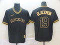 Men's Colorado Rockies Charlie Blackmon Black Replica Player Jersey