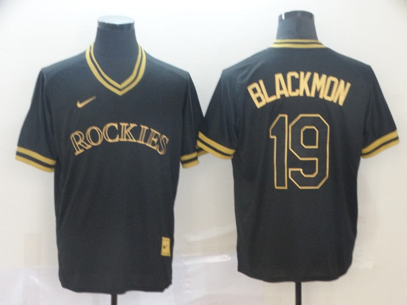Men's Colorado Rockies Charlie Blackmon Black Replica Player Jersey