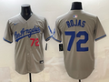 Men's Los Angeles Dodgers Manny Rojas Gray Road Replica Player Jersey