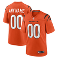 Men's Cincinnati Bengals Orange Alternate Game Custom Jersey