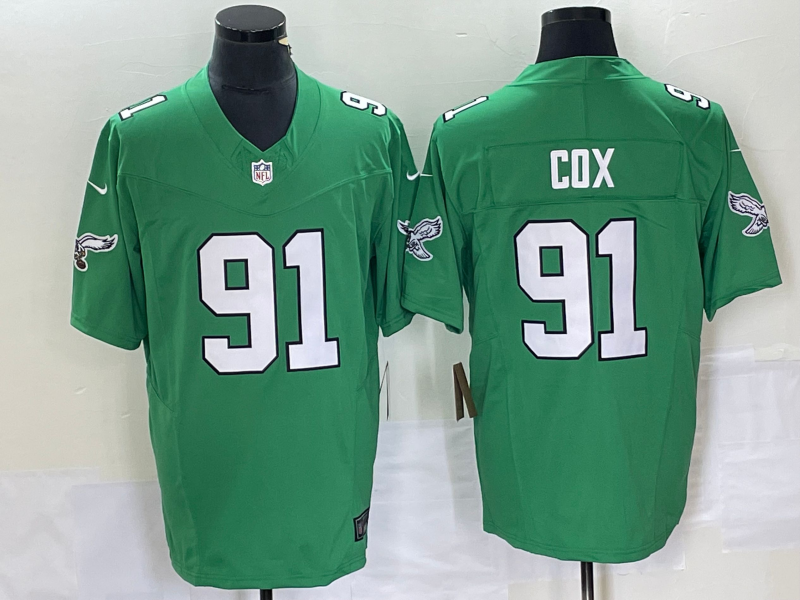 Men's Philadelphia Eagles Fletcher Cox Kelly Green Game Jersey