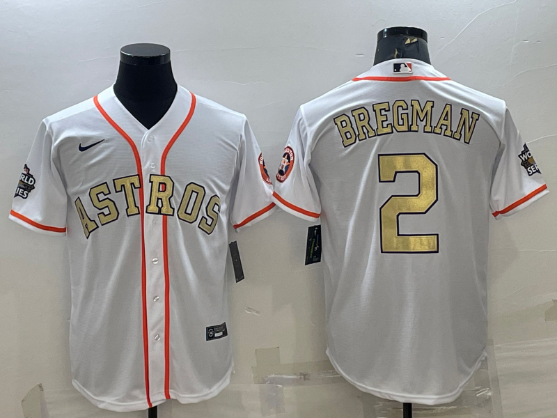 Men's Houston Astros Alex Bregman White Replica Player Jersey