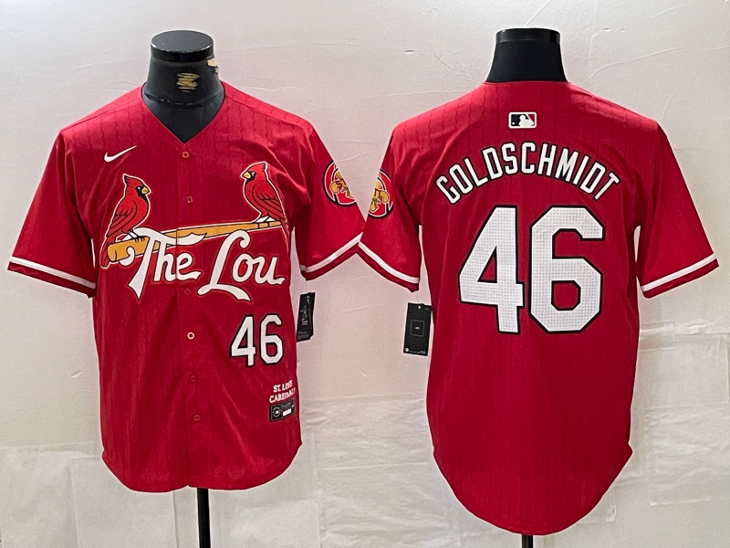 Men's St. Louis Cardinals Paul Goldschmidt Red 2024 City Connect Limited Player Jersey