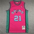 Men's San Antonio Spurs Tim Duncan Pink 1998/99 Classics Swingman Player Jersey