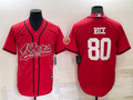 Men's San Francisco 49ers Jerry Rice Red Game Jersey Joint Edition