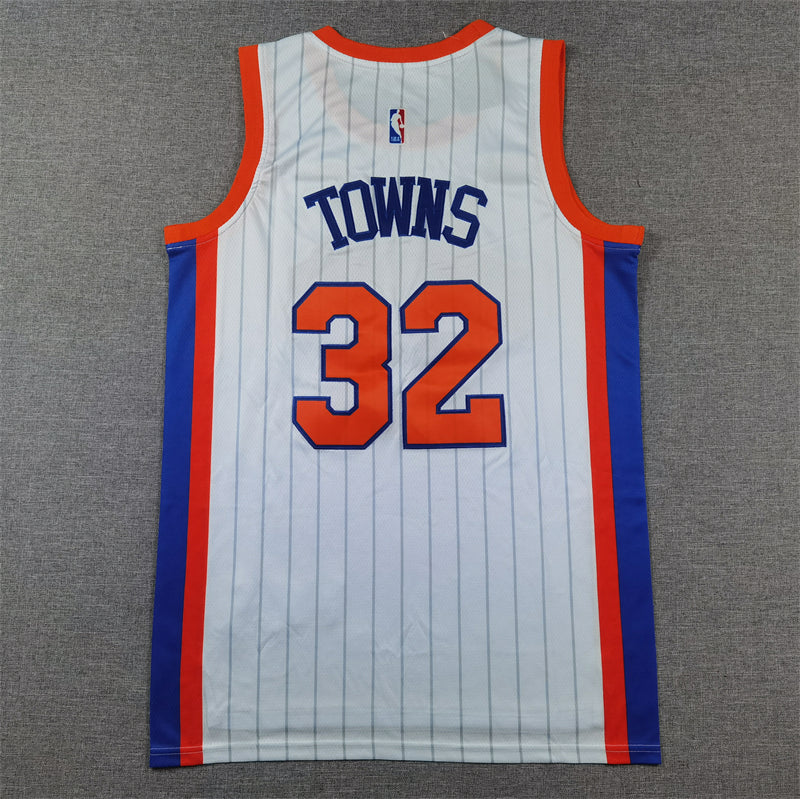 Men's New York Knicks Karl-Anthony Towns White 2024/25 Swingman Player Jersey - City Edition