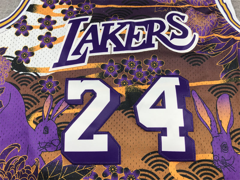 Men's Los Angeles Lakers Kobe Bryant Year of Rabbit Edition Hardwood Classics Swingman Jersey