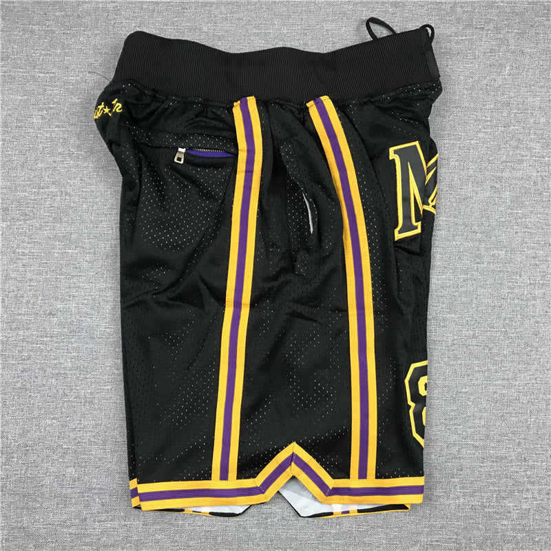 Men's Los Angeles Lakers MAMBA Black Basketball Shorts