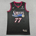 Men's Philadelphia 76ers V. J. Edgecombe Black Swingman Jersey - Classic Edition