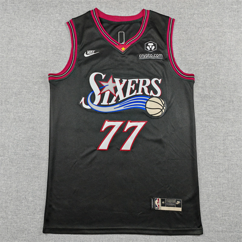 Men's Philadelphia 76ers V. J. Edgecombe Black Swingman Jersey - Classic Edition