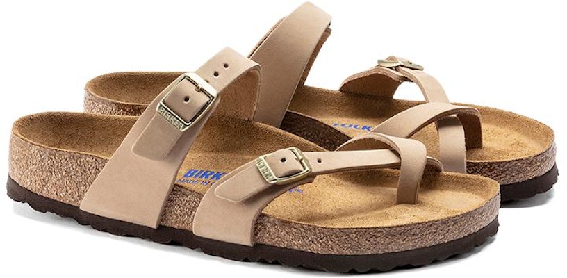 Birkenstock Mayari Soft Footbed Nubuck Leather 1022223 Sandcastle Sandals