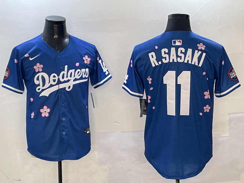 Men's Los Angeles Dodgers Roki Sasaki Royal Replica Team Jersey