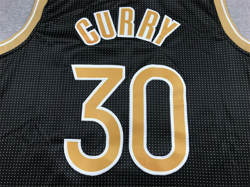 Men's Golden State Warriors Stephen Curry Black Select Series Swingman Jersey
