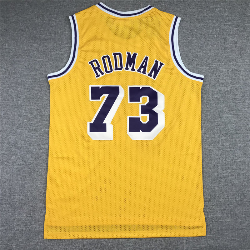 Men's Los Angeles Lakers Dennis Rodman Classics Swingman Jersey - Retro Yellow