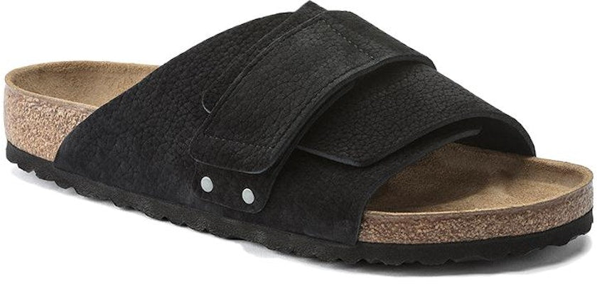 Birkenstock Kyoto Nubuk Leather 1020433 Desert Buck Black Fashion Slippers