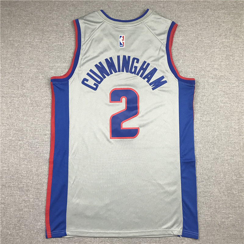 Men's Detroit Pistons Cade Cunningham Gray 2021/22 Swingman Player Jersey