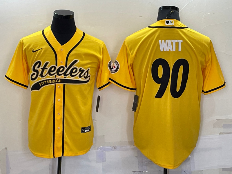 Men's Pittsburgh Steelers T.J. Watt Yellow Game Jersey Joint edition