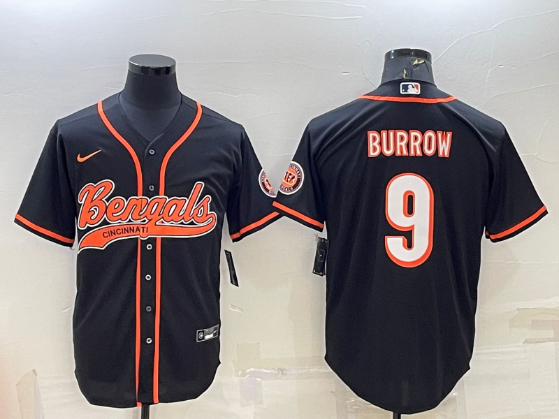 Men's Cincinnati Bengals Joe Burrow Black Fashion Game Jersey