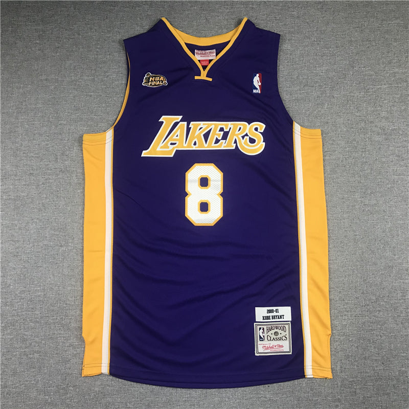 Men's Los Angeles Lakers Kobe Bryant 2000-01 Purple Hardwood Classics Authentic Jersey