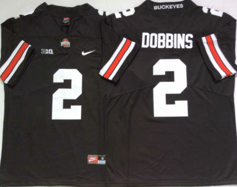 Men's Ohio State Buckeyes JK Dobbins Black Player Game Jersey