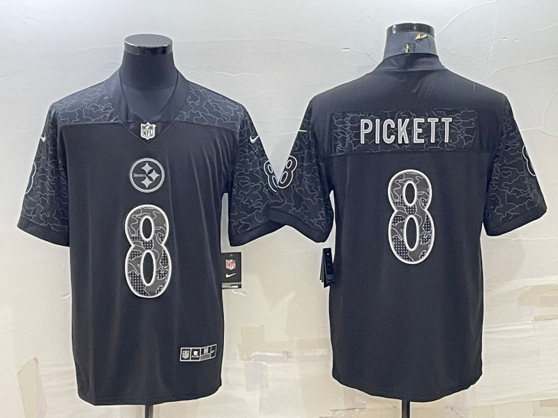 Men's Pittsburgh Steelers Kenny Pickett Black Retired Player RFLCTV Limited Jersey