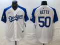 Men's Los Angeles Dodgers Mookie Betts White Limited Jersey